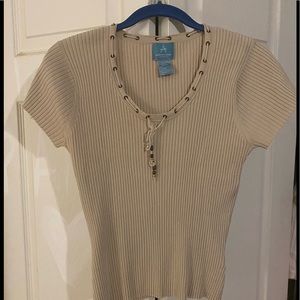 August Silk short sleeve top